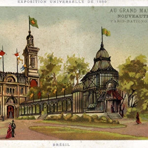 Universal Exhibition of 1889. The pavilion of Brazil. Paris Batignolles