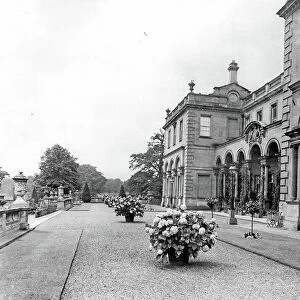 The Upper Terrace, Clumber House, from The English Country House (b/w photo)