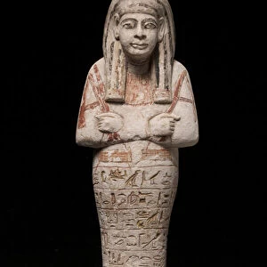 Ushabti for a woman called Wia, Ramesside Period (limestone)