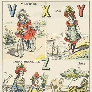 V X Y Z: velocipede, yole, zoological garden, zebra
