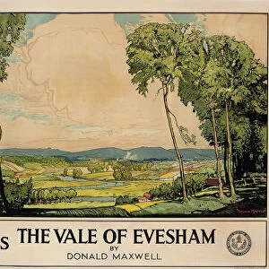 The Vale of Evesham, poster advertising London, Midland and Scottish Railway