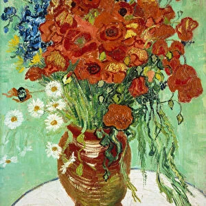Vase with Cornflowers and Poppies, 1890 (oil on canvas)