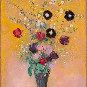 Vase of Flowers, 1916 (pastel)