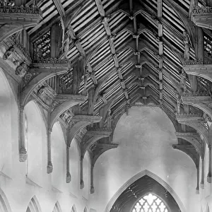 Vaulted Roof, St. Agnes Church, Cawston (b/w photo)