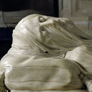 The Veiled Christ, 1753 (marble) (detail of 306529)