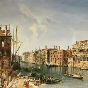 Venice, Grand Canal and the Fondaco dei Turchi (oil on canvas)