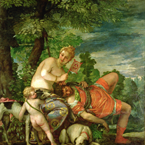 Venus and Adonis, 1580 (oil on canvas) (see 146961 for detail)