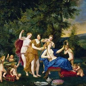 Venus attended by nymphs and cupids, 1633 (oil on canvas)