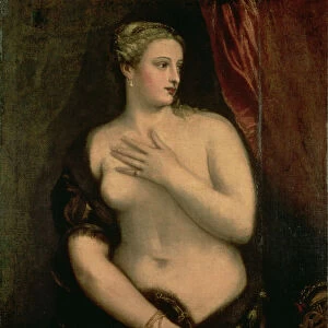Venus Contemplating Her Reflection in a Mirror (oil on canvas)