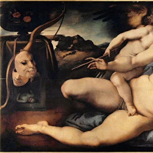 Venus and Cupid (Venus and Cupid) Painting by Jacopo Carrucci dit il Pontormo (Pontormo