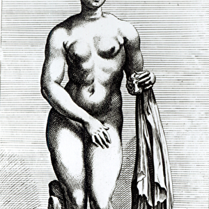 Venus emerging from the bath, c. 1653 (etching) (b / w photo)