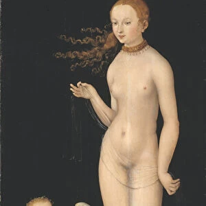 Venus et Cupidon - Venus and Cupid, by Cranach, Lucas, the Elder (1472-1553). Oil on wood
