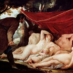 Venus and the Graces surprised by a mortal, 17th century (painting)