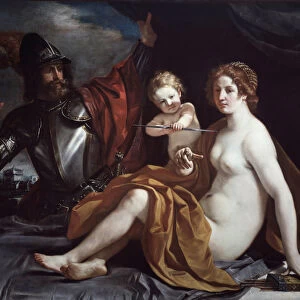 Venus, Mars and a putto (painting, 17th century)