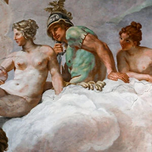 Venus and Mars. Detail of "The council of the Gods"1624-1625. fresco