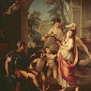 Venus Presenting Helen to Paris (oil on canvas)