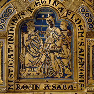Verdun Altar: the Queen of Sheba bringing gifts to King Solomon