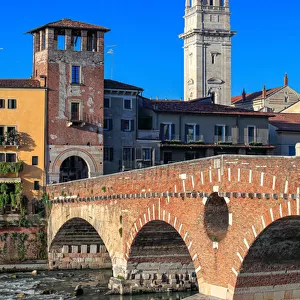 Verona. The Ponte Pietra. Roman bridge