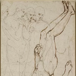 Verso: Study of the Body of Christ in a Pieta, WA1846. 171 (pen & brown ink)