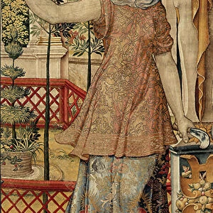 Vertumnus and Pomona: Vertumnus transformed into a farmer, c. 1550 (gold, wool and silk)