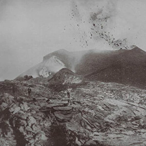Vesuvio, Cratere del 1897 (b / w photo)