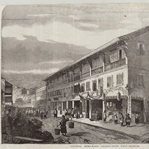 Victoria, Hong-Kong, Queen s-Road, West (engraving)