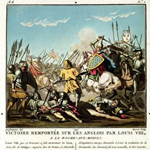 Victory Gained Over the English by Louis VIII (1187-1226) at La Roche aux-Moines