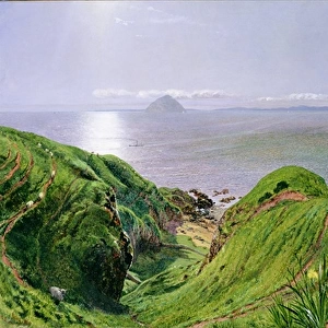 A View of Ailsa Craig and the Isle of Arran, 1860 (oil on canvas)
