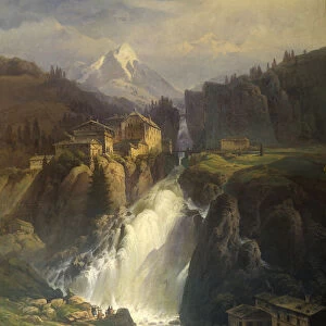 View of Bad Gastein, 1850s (wall painting)