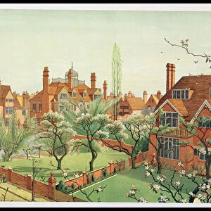 View of Bedford Park, 1882 (colour litho)