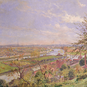 View of Boulogne sur Seine, c. 1900 (oil on canvas)
