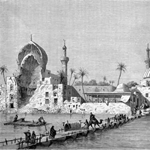 View of a Bridge on the Tigris, Baghdad (engraving)