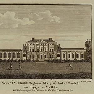 View of Cane Wood the Superb Villa of the Earl of Mansfield, near Highgate in Middlesex (engraving)