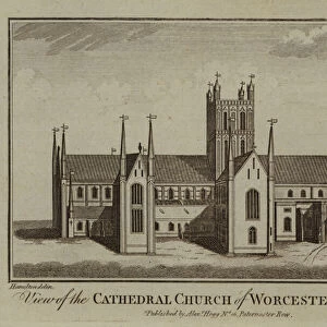 View of the Cathedral Church of Worcester, in Worcestershire (engraving)