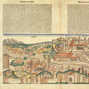 View of the City of Rome, from the Nuremberg Chronicle by Hartmann Schedel (1440-1514