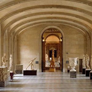 View of the Daru room of the Louvre Museum: pieces of Greek