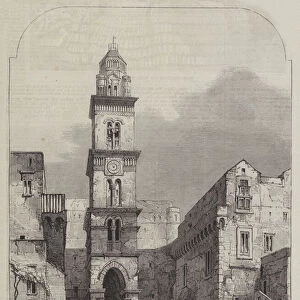 View in Gaeta, with the Church of St Erasmus (engraving)