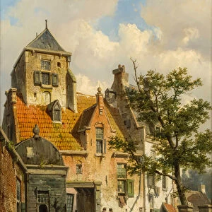 A View of Haarlem, 1891 (oil on panel) (one of a pair, see also 5888681)