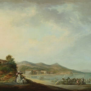View of Hondarribia (oil on canvas)