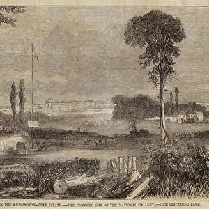 View on the Kensington-Gore Estate, the Proposed Site of the National Gallery (engraving)