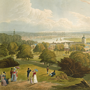 A View of London Taken from Greenwich Park, pub. 1820 by Colnaghi & Co. (aquatint)