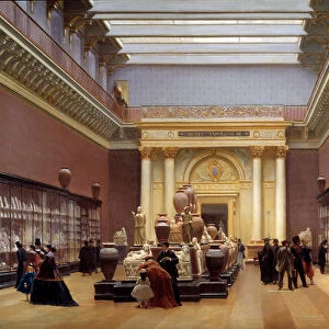 View of the Musee Napoleon III, room of terracotta at the Louvre