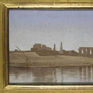View of the Nile at Luxor, 1857 (oil on canvas laid on board)