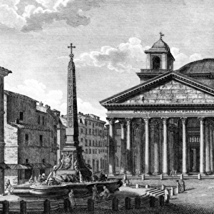View of the Pantheon, Rome, c. 1810 (engraving)
