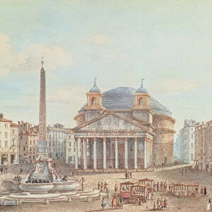 View of the Pantheon, Rome (w / c on paper)