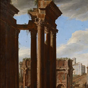 View in the Roman Forum, 1615 (oil on canvas)