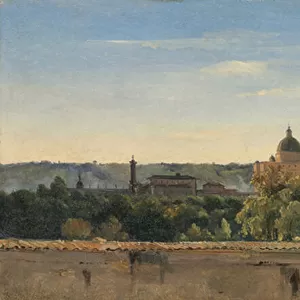 View of Rome, c. 1782-1784 (oil on paper on board)