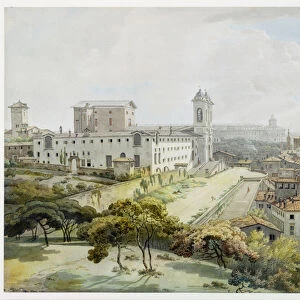 A View of Rome taken from the Pincio, 1776 (w / c over graphite on antique laid paper)