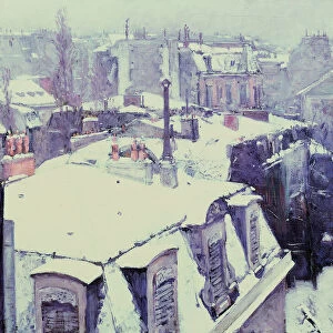 View of Roofs (Snow Effect) or Roofs under Snow, 1878 (oil on canvas)