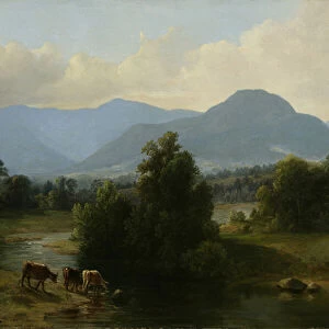 View of the Shandaken Mountains, New York, 1853 (oil on linen)